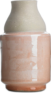 Jarrón de cerámica Two tone, rosa pastel