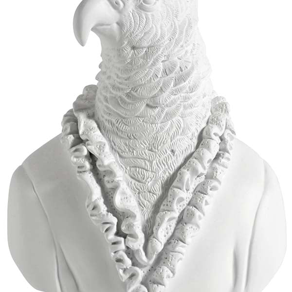 Escultura Victorian bird, blanco