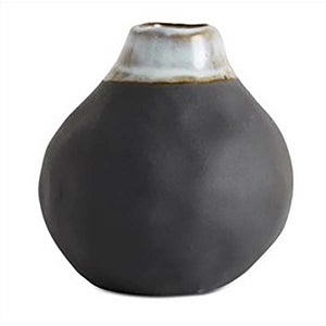 Jarrón Natural clay, cerámica blanca/marrón/gris grafito