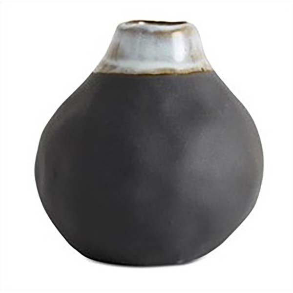 Jarrón Natural clay, cerámica blanca/marrón/gris grafito