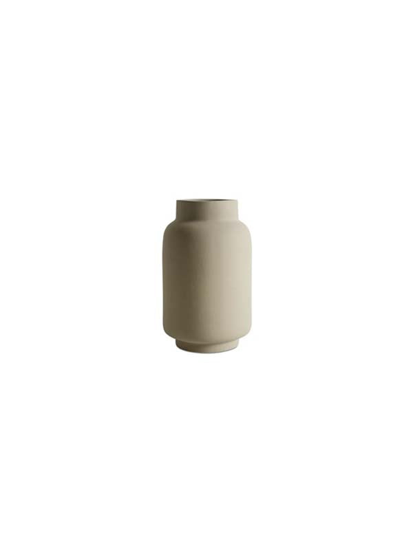 [Rough] Jarrón Rough, cerámica gris beige