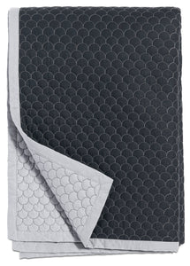 Cubrecama acolchado Fish scale, negro/gris. L250xL250cm.