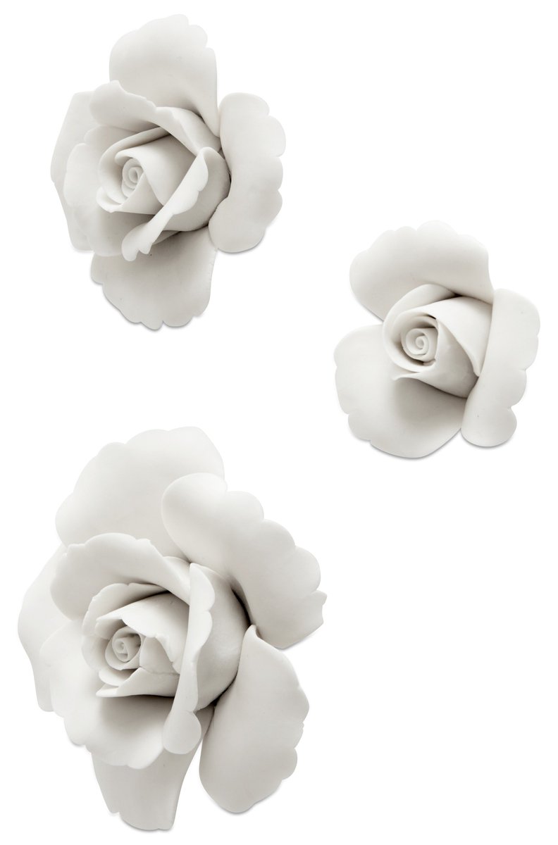 Decoración de pared Rose, blanco