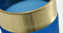 Cargar imagen en el visor de la galería, Jarrón Twist, azul/latón
