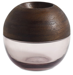 Tarro con tapa Toffee, morado/nogal