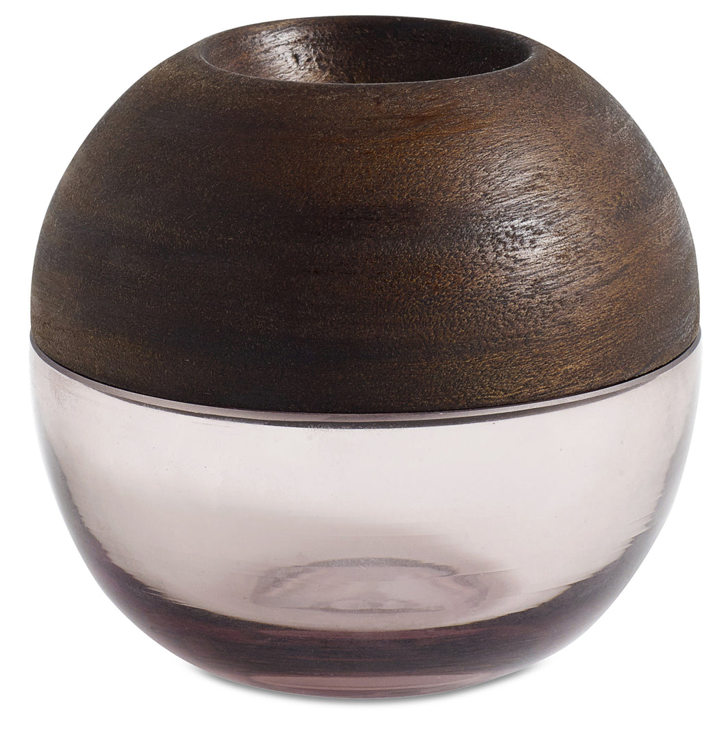 Tarro con tapa Toffee, morado/nogal