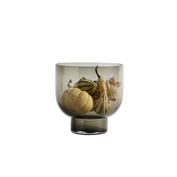 Jarrón de vidrio Lucid, gris oscuro
