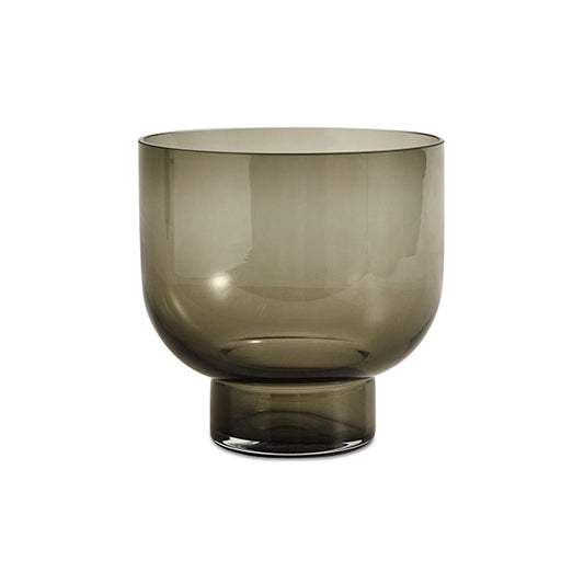 Jarrón de vidrio Lucid, gris oscuro