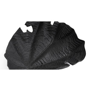 Escultura Velvet leaf, negro