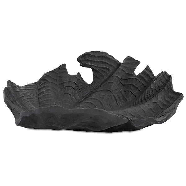 Escultura Velvet leaf, negro