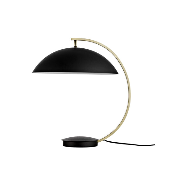 Lámpara de mesa Shelter, metal negro