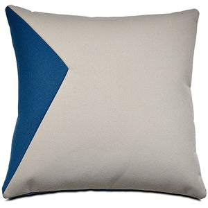 Cojín, """Geometría I"", color arena/azul
