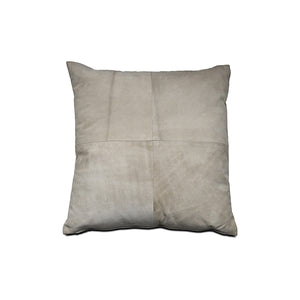 Cojín Leather, color arena. L43xL43cm.