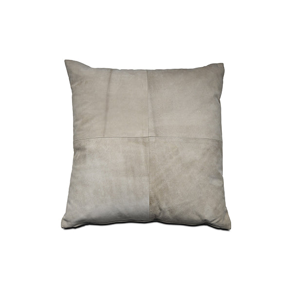 Cojín Leather, color arena. L43xL43cm.