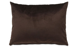 Cojín Velvet, marrón oscuro. L45xL59c