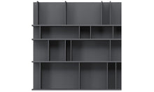 Cargar imagen en el visor de la galería, Sistema de pared Como, lacado gris marengo. A102½xL102½xF22cm.
