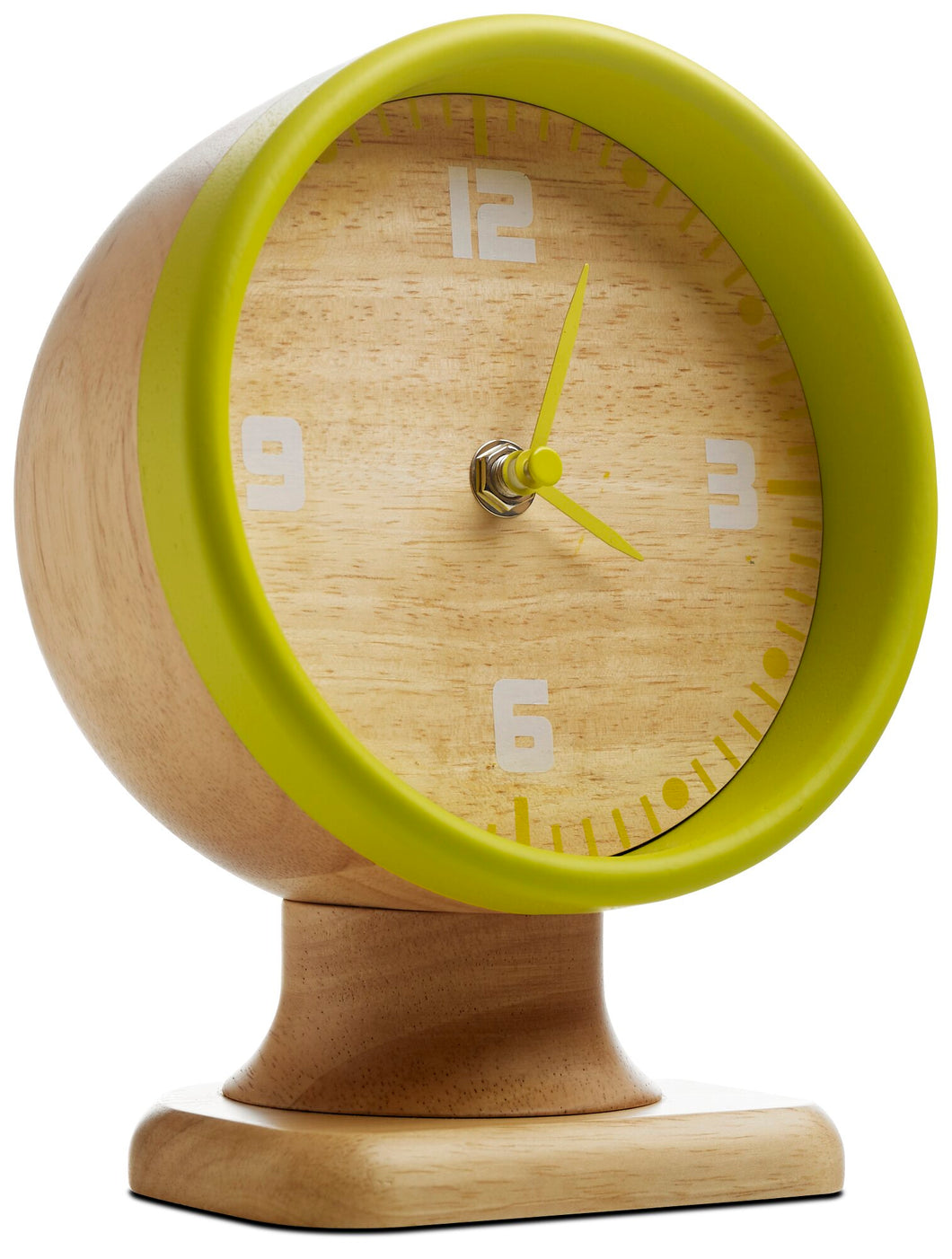 [smartville] Reloj smartville, madera de caucho/amarillo neón