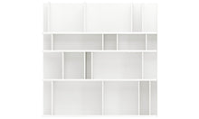 Cargar imagen en el visor de la galería, Sistema de pared Como, laca blanca mate. A102½xL102½xF22cm.
