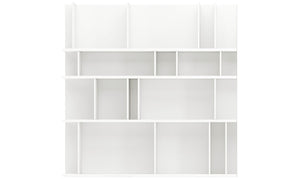 Sistema de pared Como, laca blanca mate. A102½xL102½xF22cm.