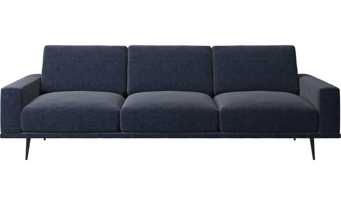 Carlton sofa. As shown, dark blue Napoli