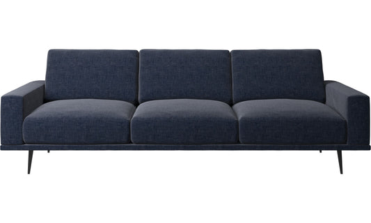 Carlton sofa. As shown, dark blue Napoli