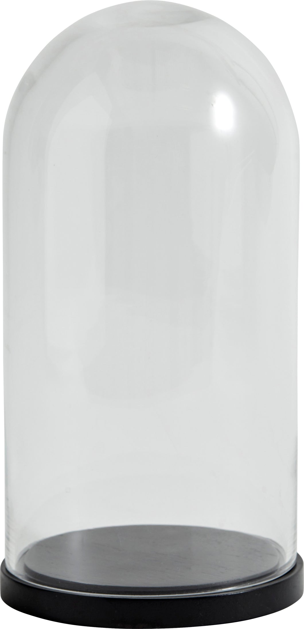 Campana de vidrio Bell, transparente/negro