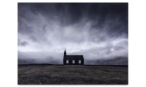 Impresión metálica Church, gris oscuro/colores diversos