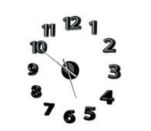 Reloj de pared Mega, negro.